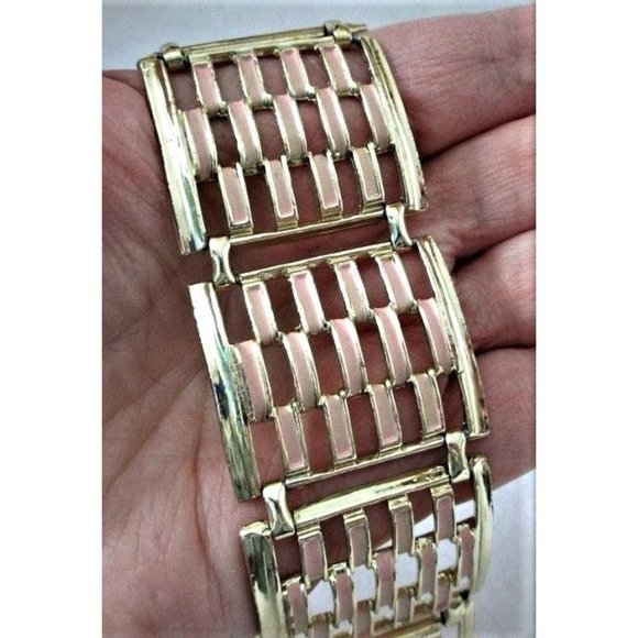 Vintage Wide Bracelet 1960's Mid-Century Jewelry - Picture 4 of 5